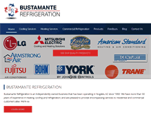 Tablet Screenshot of bustamanterefrigeration.com